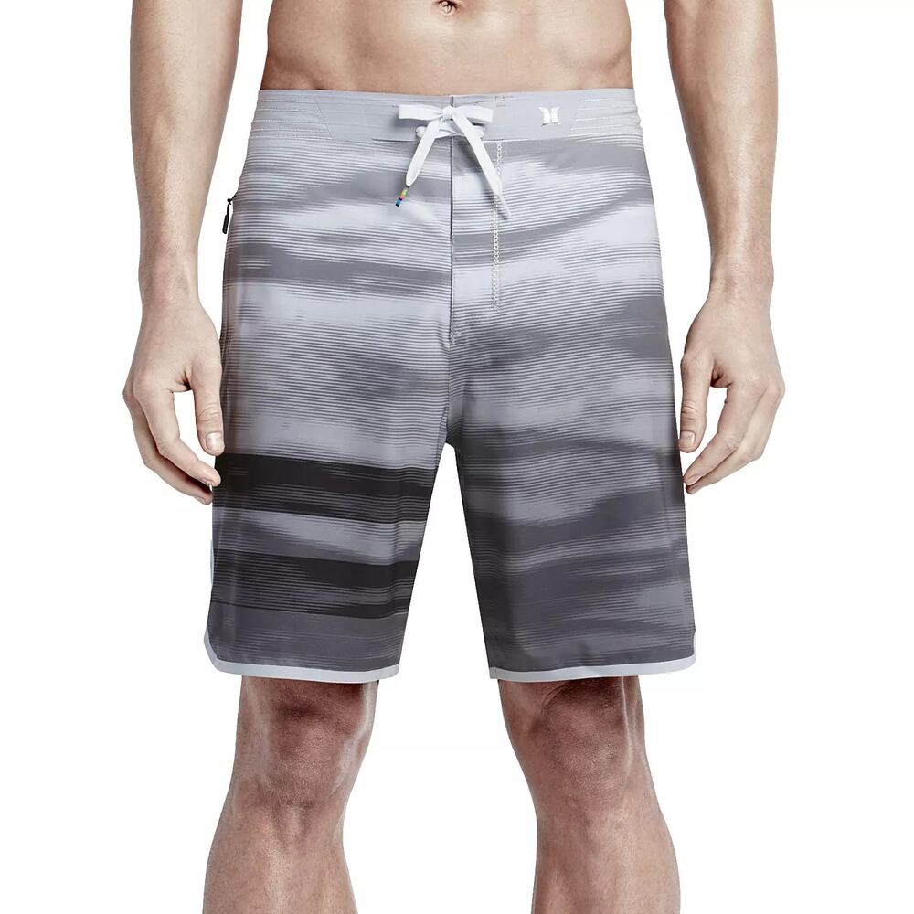 HURLEY Phantom Elite "Julian Wilson" Board Shorts Size 32 Anthracite Drawstring